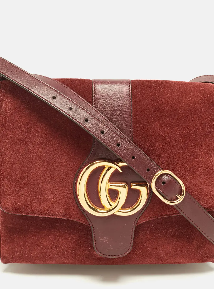 Gucci Arli Small Burgundy Leather Shoulder Bag