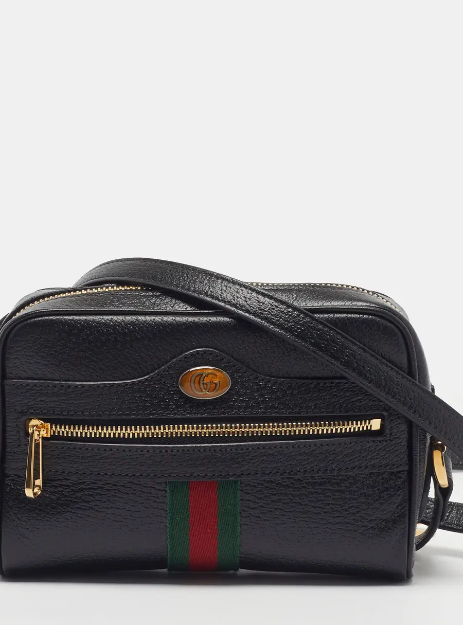Gucci Ophidia Mini Black Leather Camera Bag