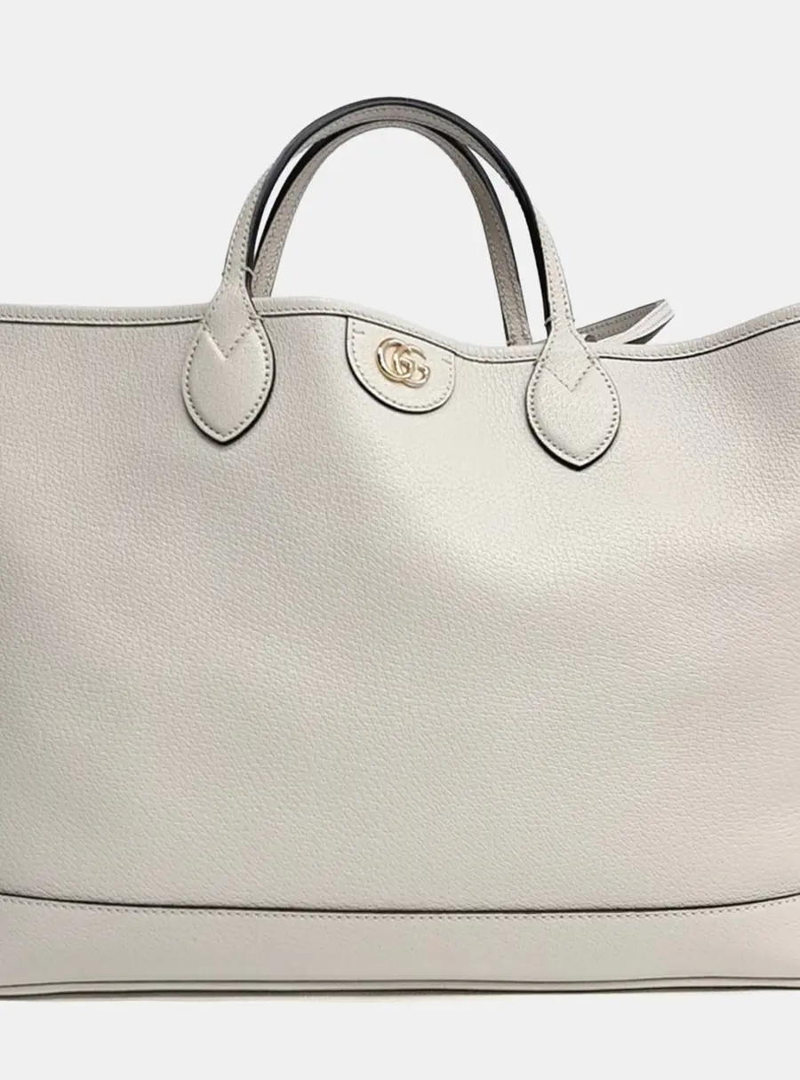 Gucci Ophidia Cream Leather Medium Tote Bag (739730)