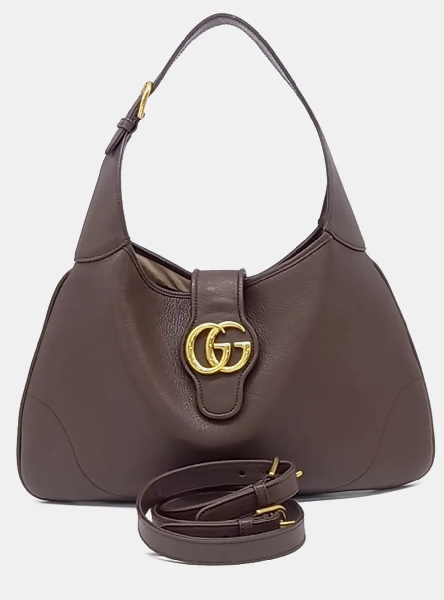 Gucci Aphrodite Brown Leather Shoulder Bag Medium (726274)