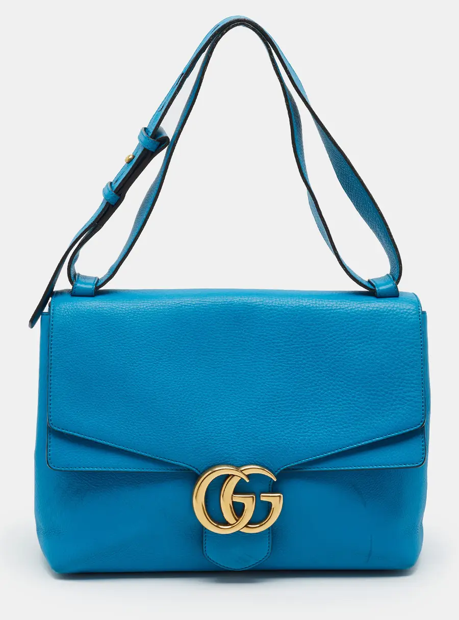 Gucci GG Marmont Flap Large Leather Shoulder Bag