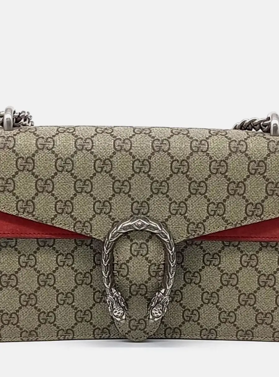 Gucci Beige Coated canvas Dionysus Chain Shoulder Bag