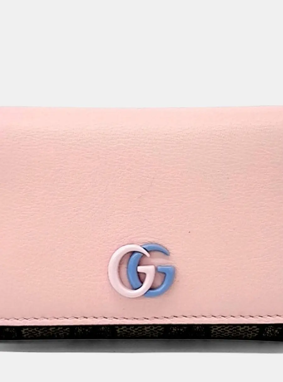 Gucci GG Marmont Pink Leather Card Holder Bag