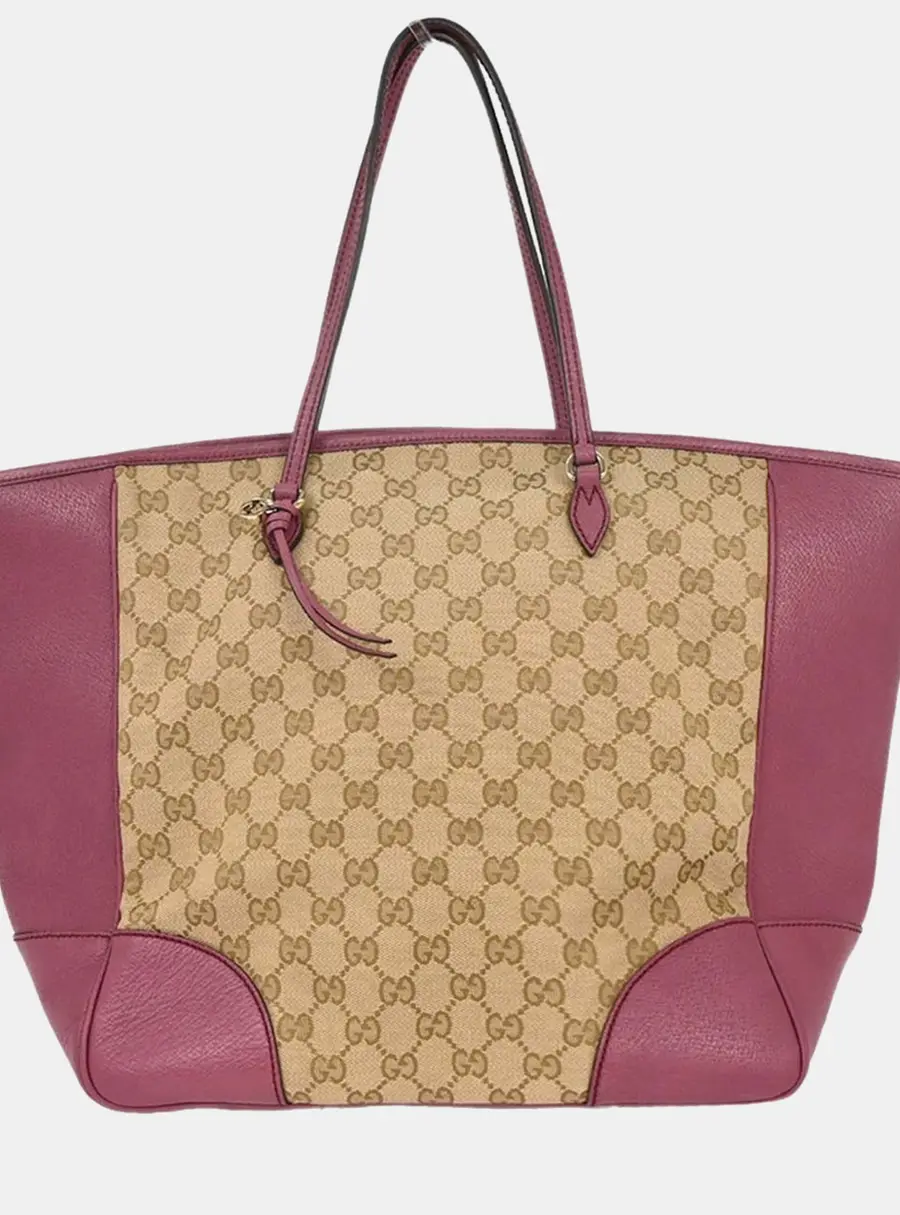 Gucci Beige Canvas Tote Bag