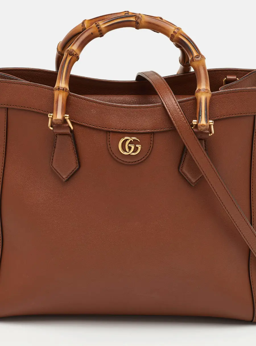Gucci Bamboo Diana Medium Brown Leather Tote