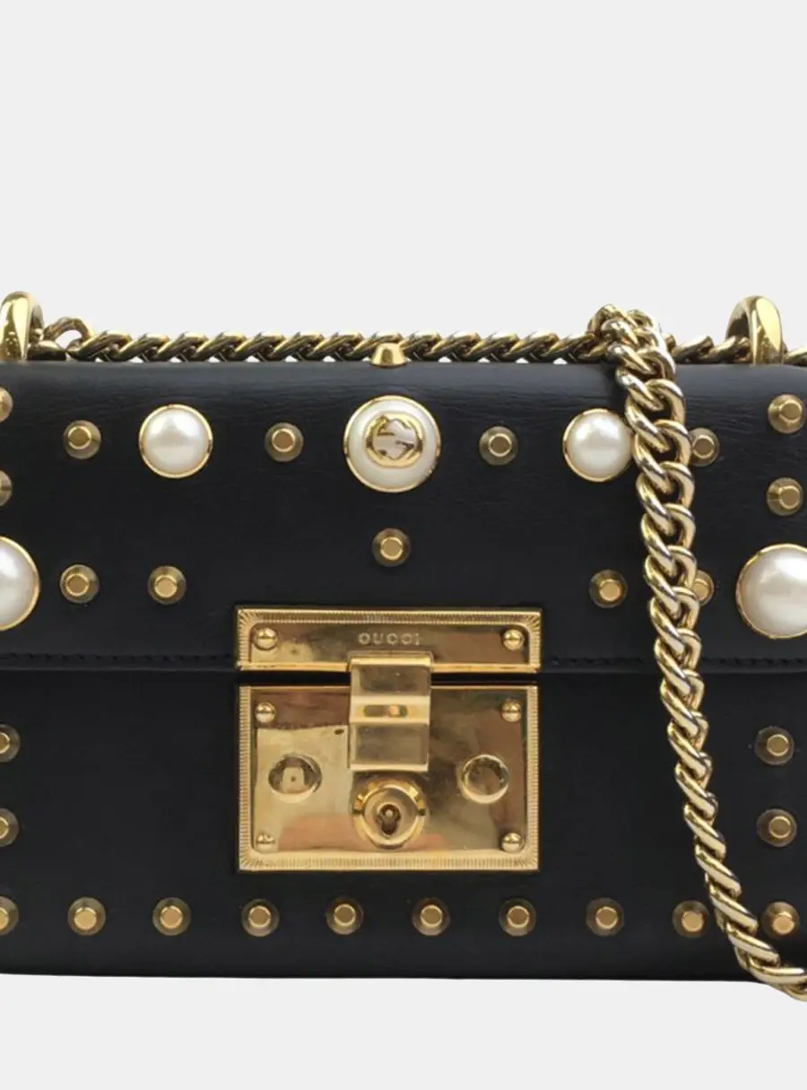 Gucci Small Studded Padlock Bag