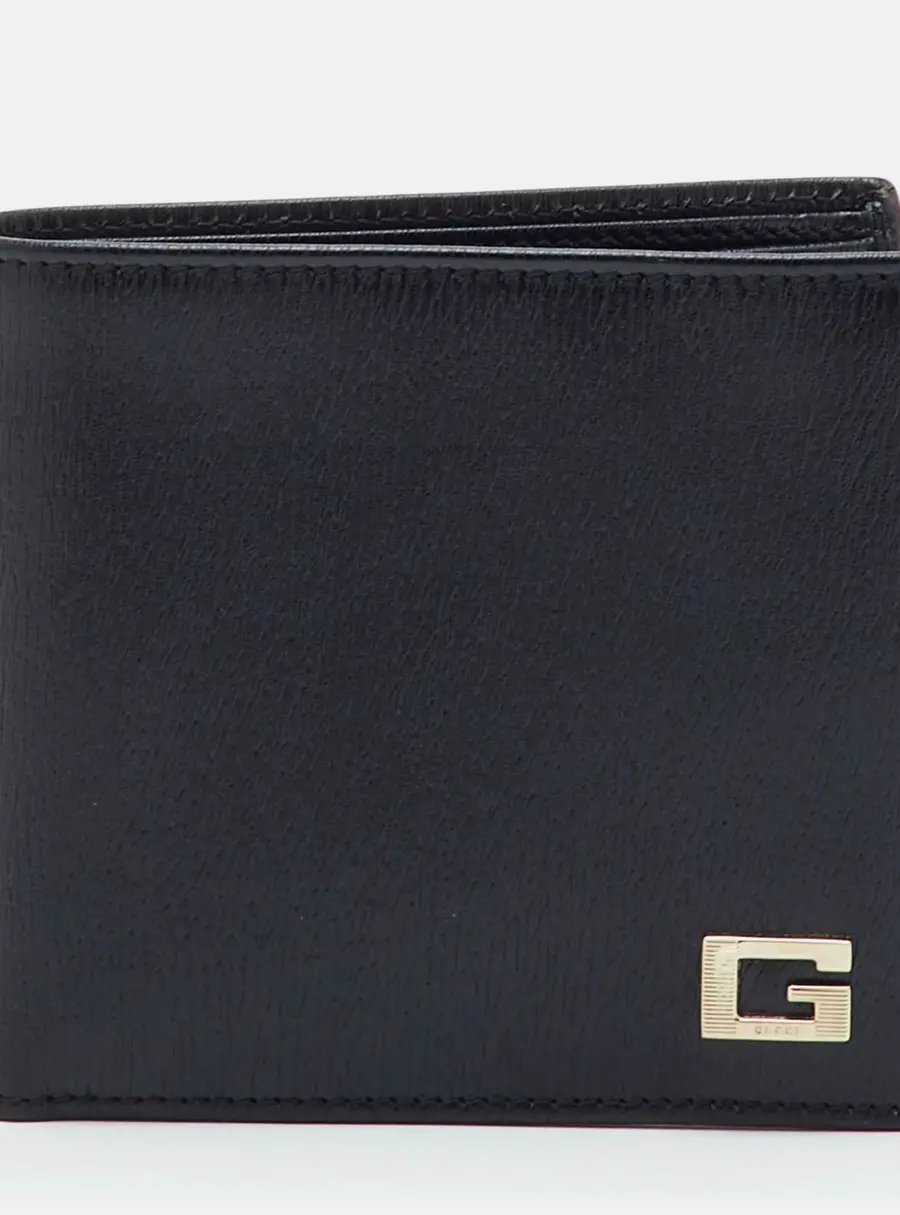 Gucci Black Leather Bifold Wallet