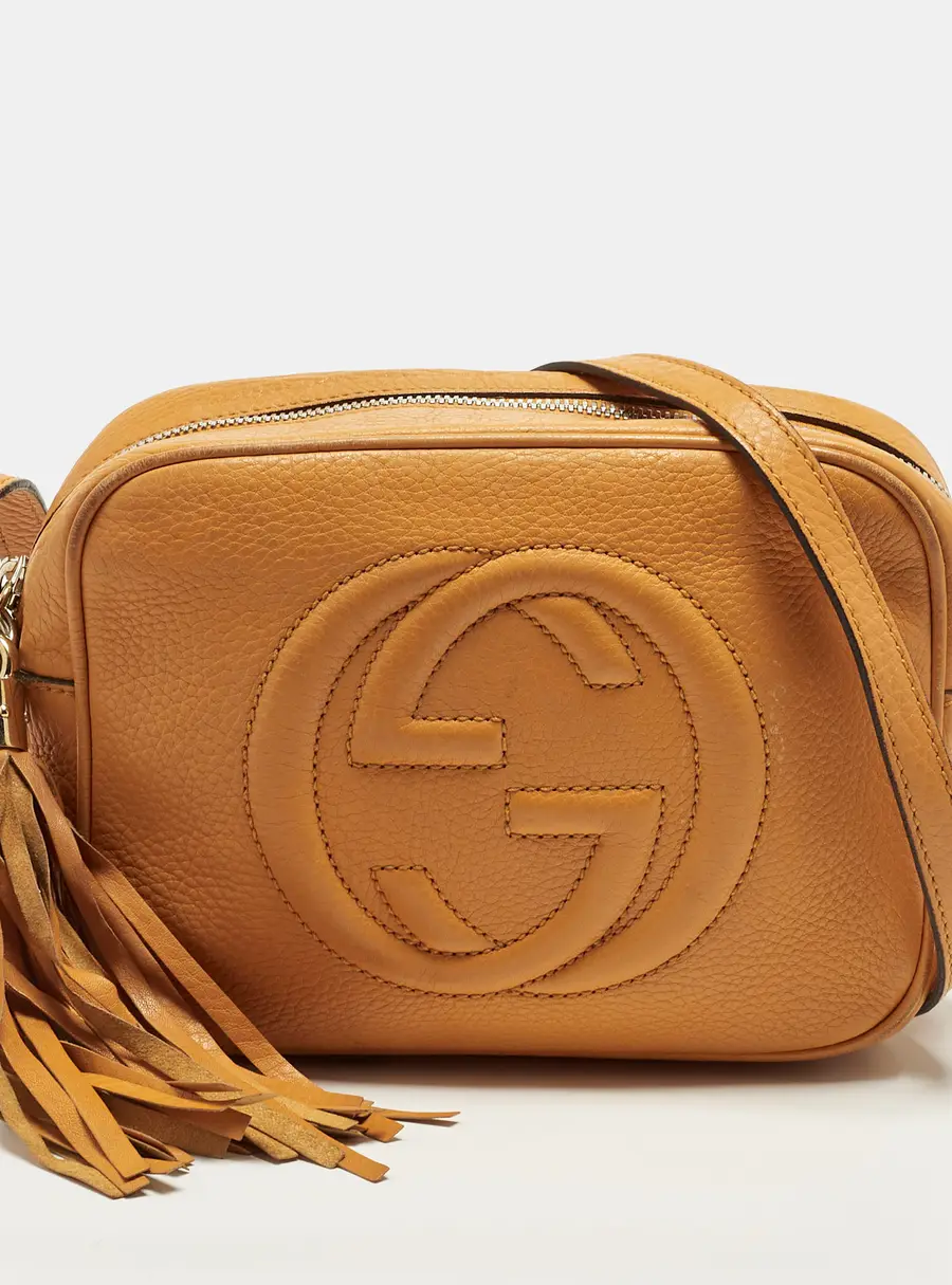 Gucci Soho Disco Small Orange Leather Camera Bag