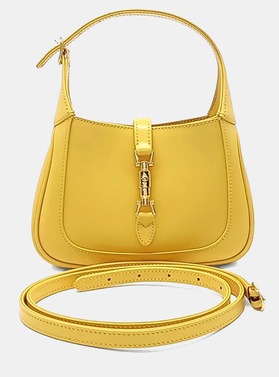 Gucci Yellow Leather Jackie 1961 Mini Hobo Bag