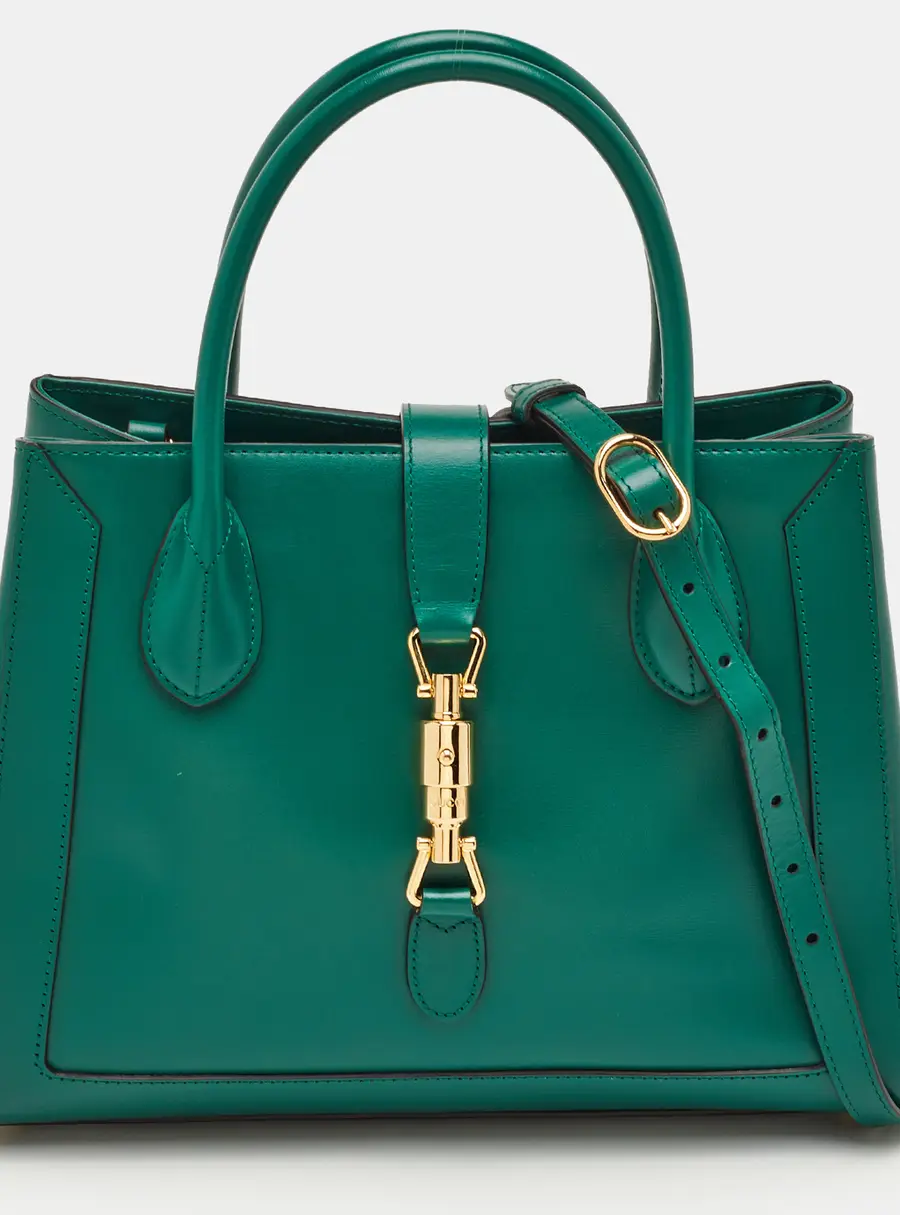 Gucci Jackie 1961 Dark Green Leather Tote