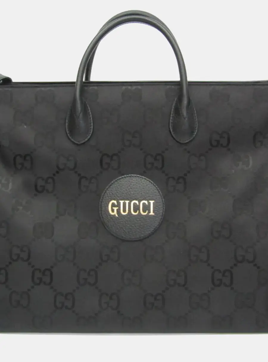 Gucci Off The Grid GG Nylon Canvas Leather Handbag Shoulder Bag Black
