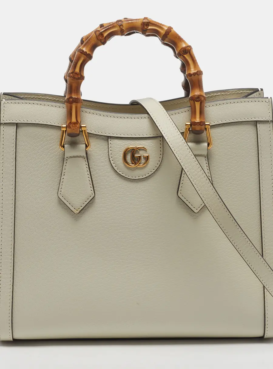Gucci Diana Small Off White Leather Tote