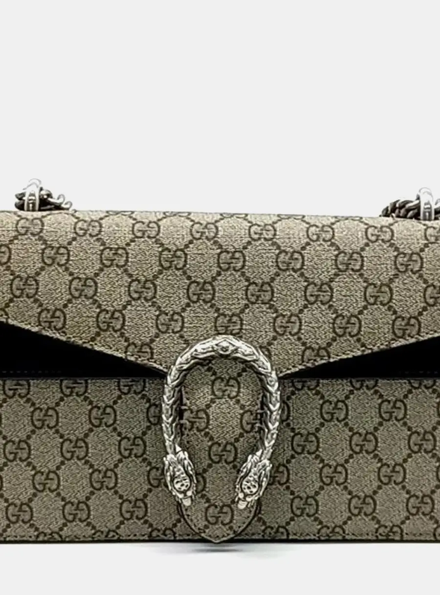 Gucci Beige PVC Dionysus Chain Shoulder Bag (400249)