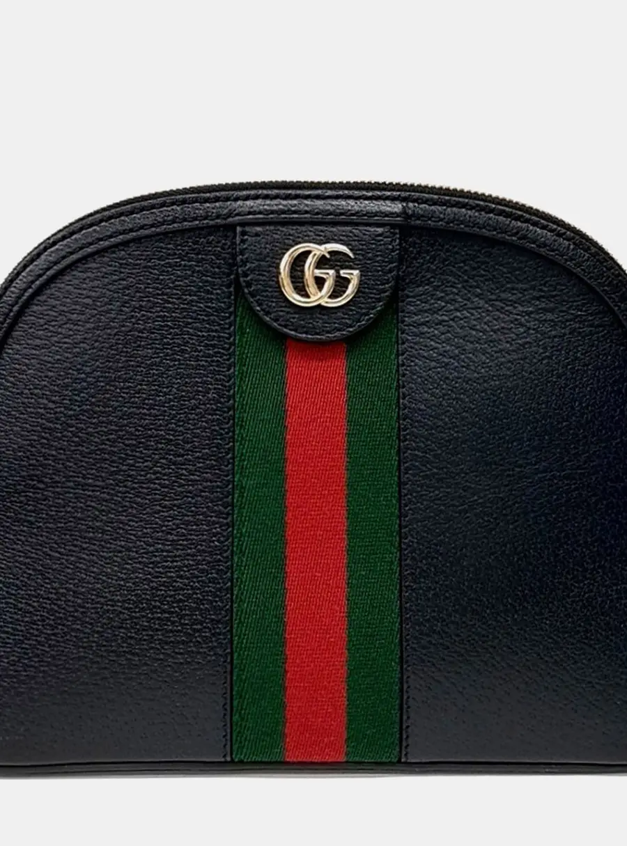 Gucci Black Leather Ophidia Crossbody Bag (499621)