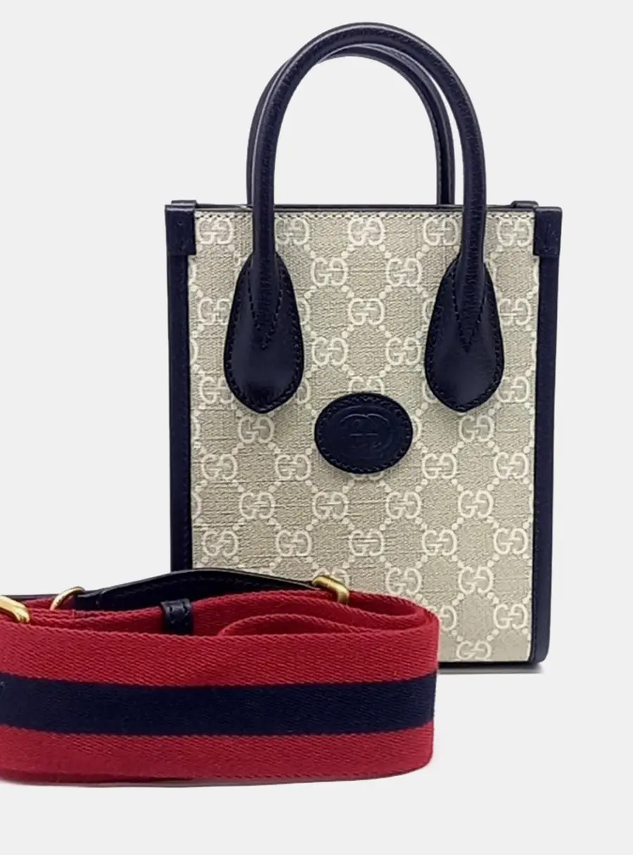 Gucci Multicolor PVC GG Ophidia Mini Tote Bag