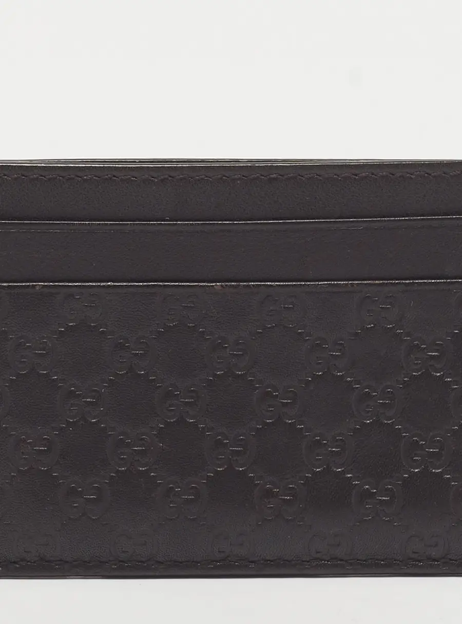 Gucci Brown Microguccissima Leather Card Holder