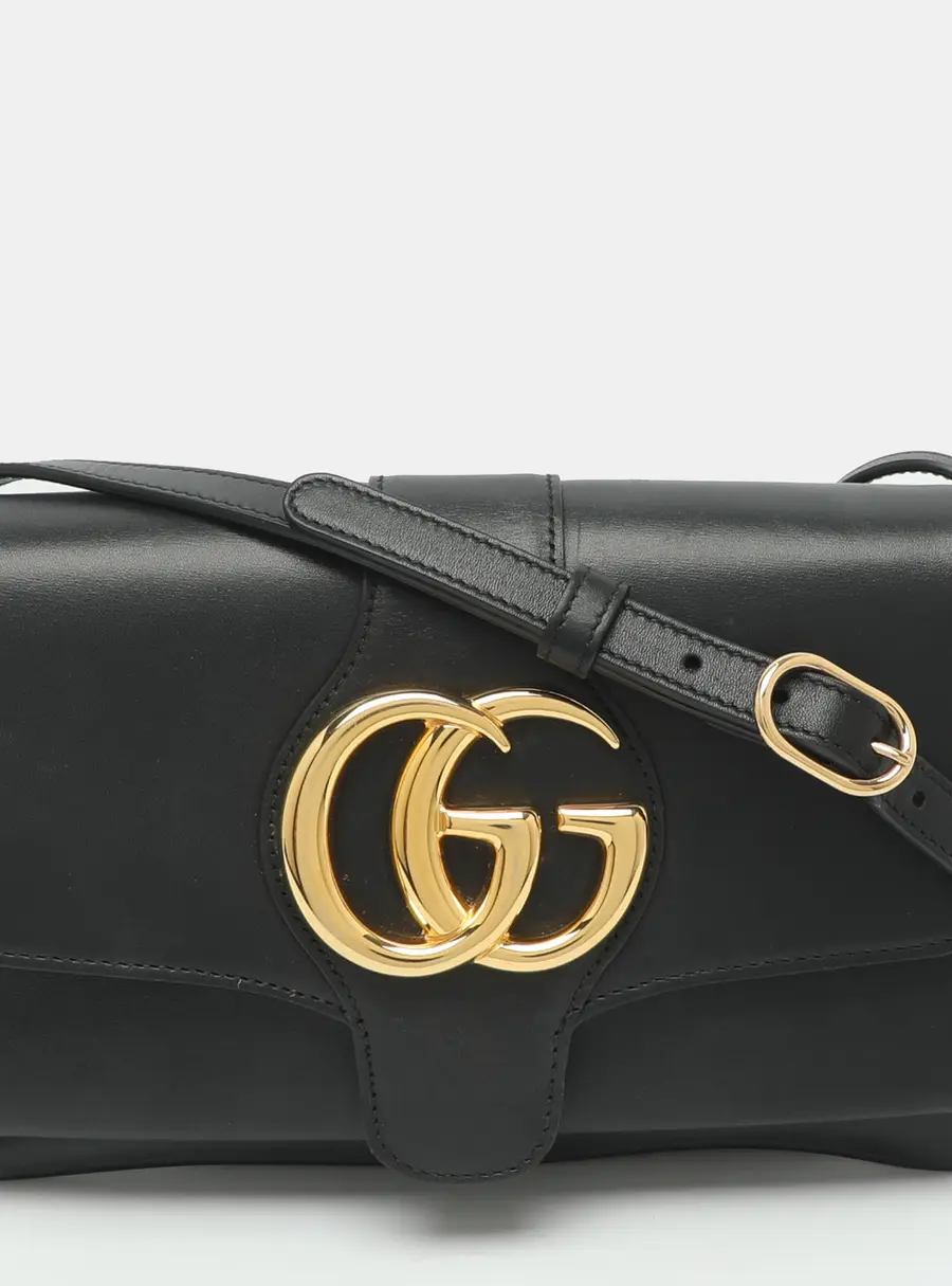 Gucci Arli Small Black Leather Shoulder Bag