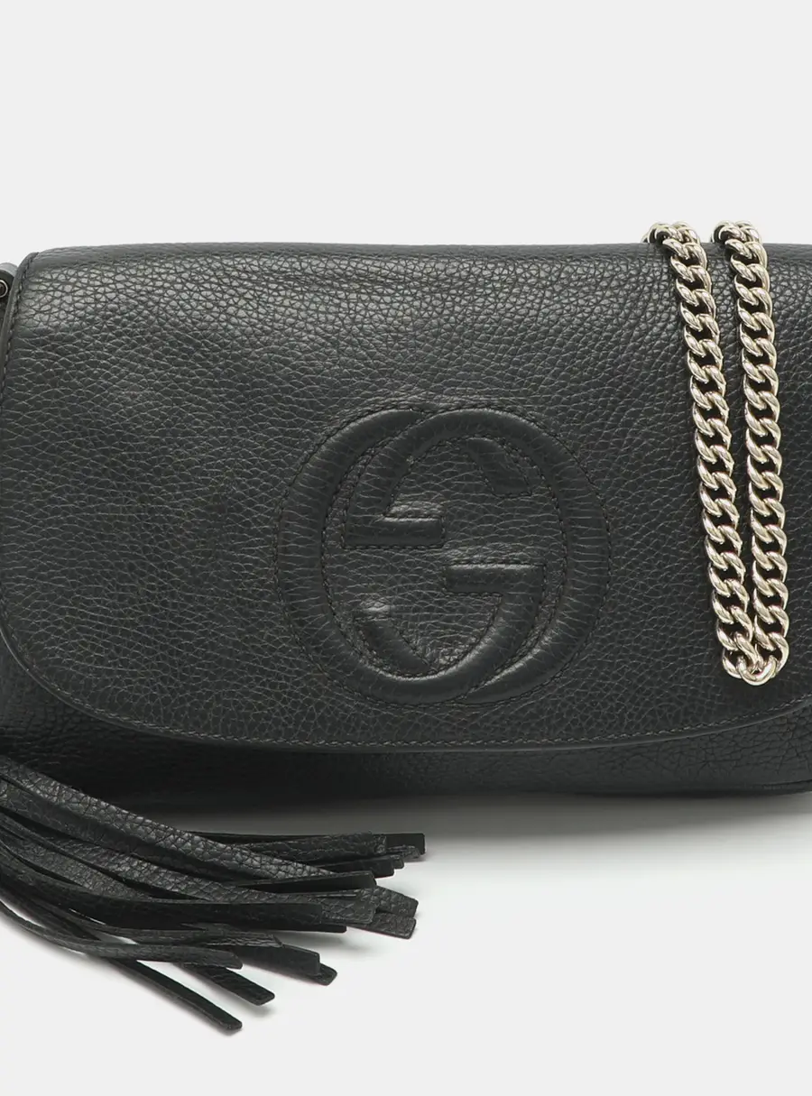 Gucci Soho Disco Flap Black Leather Shoulder Bag