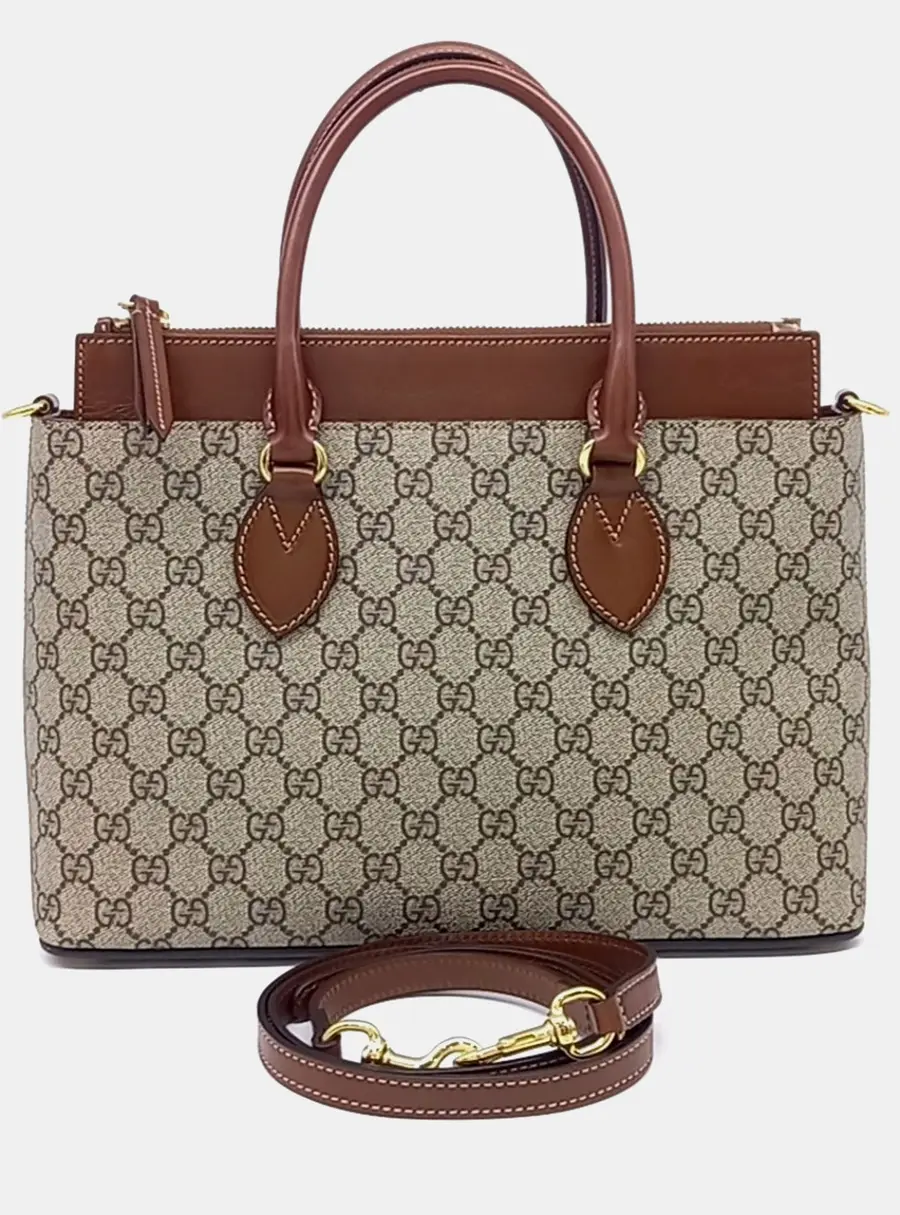 Gucci Multicolor PVC Tote and Shoulder Bag