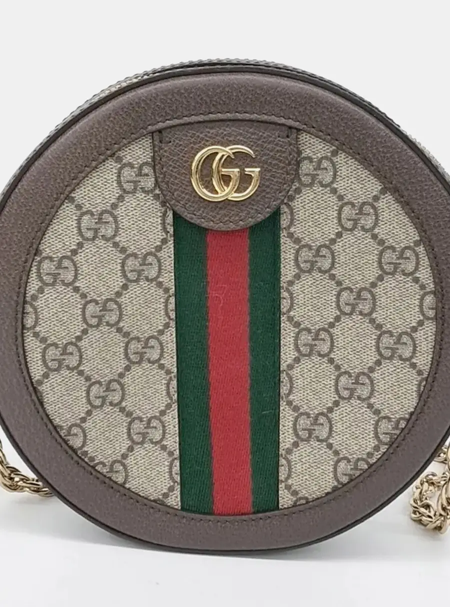 Gucci Multicolor PVC Ophidia Mini GG Round Shoulder Bag