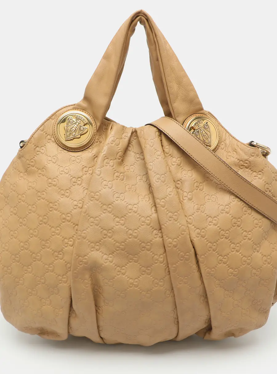 Gucci Hysteria Large Beige Guccissima Leather Hobo