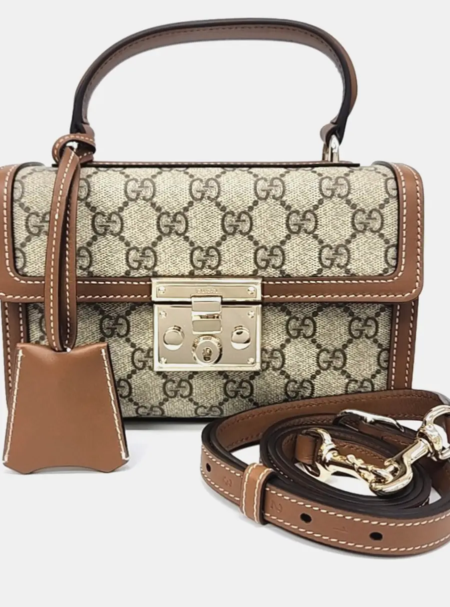 Gucci Padlock Supreme Top Handle Tote/Shoulder Bag (838999)