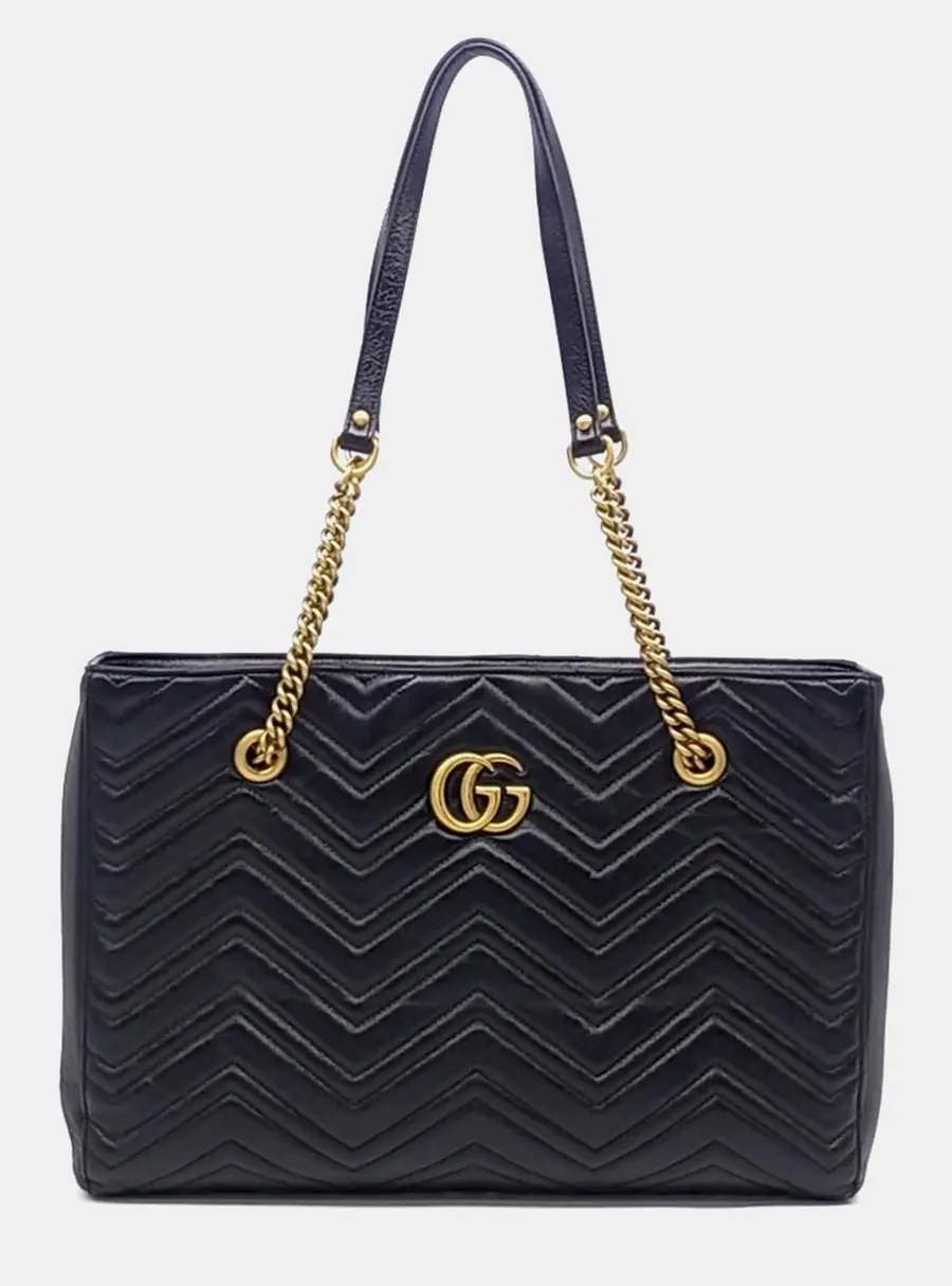 Gucci Medium Matelass&eacute; Shoulder Bag (524578)