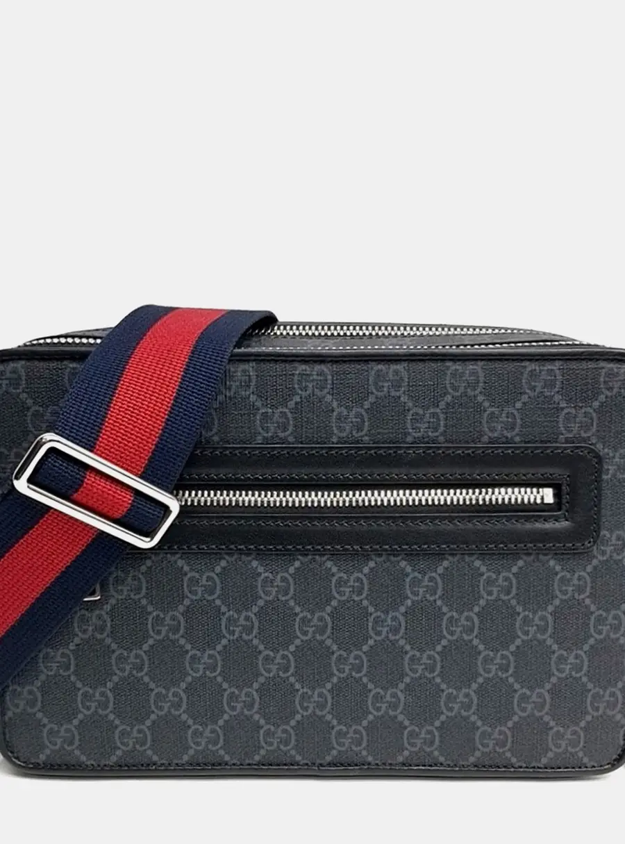 Gucci Navy Blue PVC GG Supreme Crossbody Bag