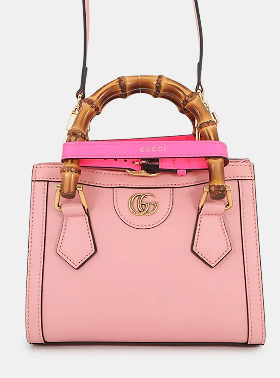 Gucci Diana Mini Pink Leather Top Handle Bag