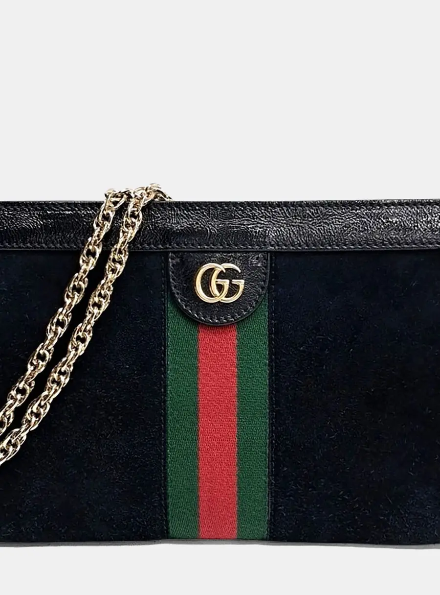 Gucci Multicolor Suede Ophidia GG Suede Shoulder Bag