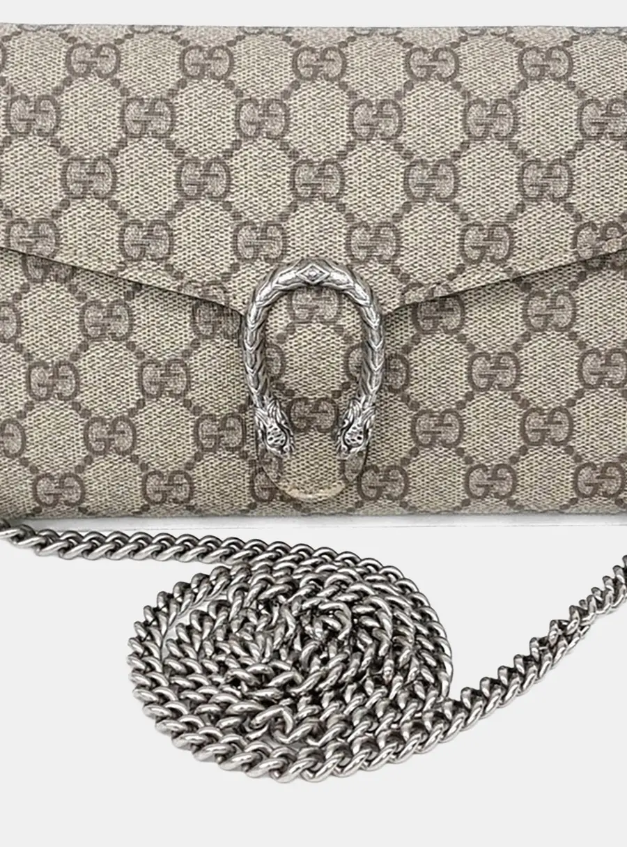 Gucci Beige PVC Dionysus Mini Chain Bag (401231)