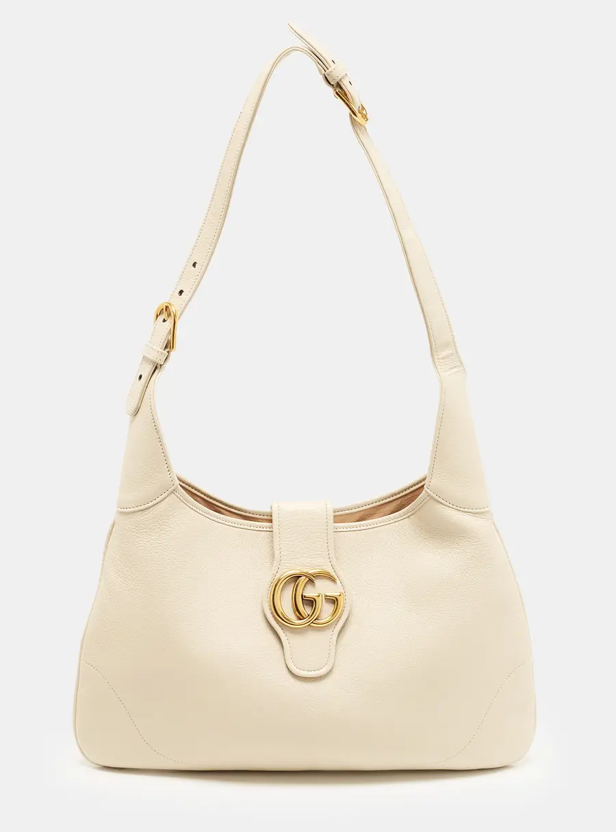 Gucci Cream Leather Double G Medium Aphrodite Shoulder Bag