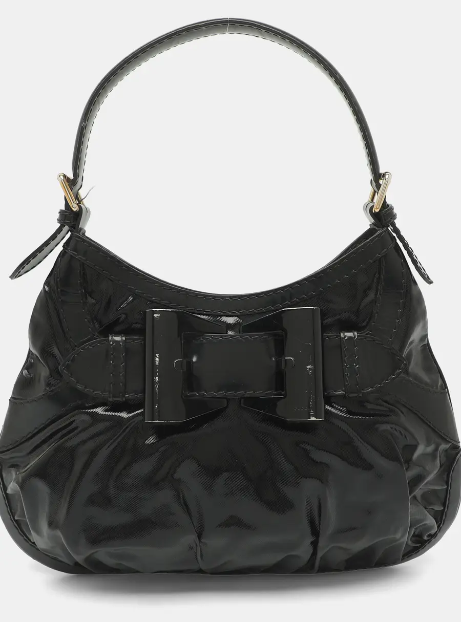 Gucci Queen Black Coated Canvas and Leather Hobo