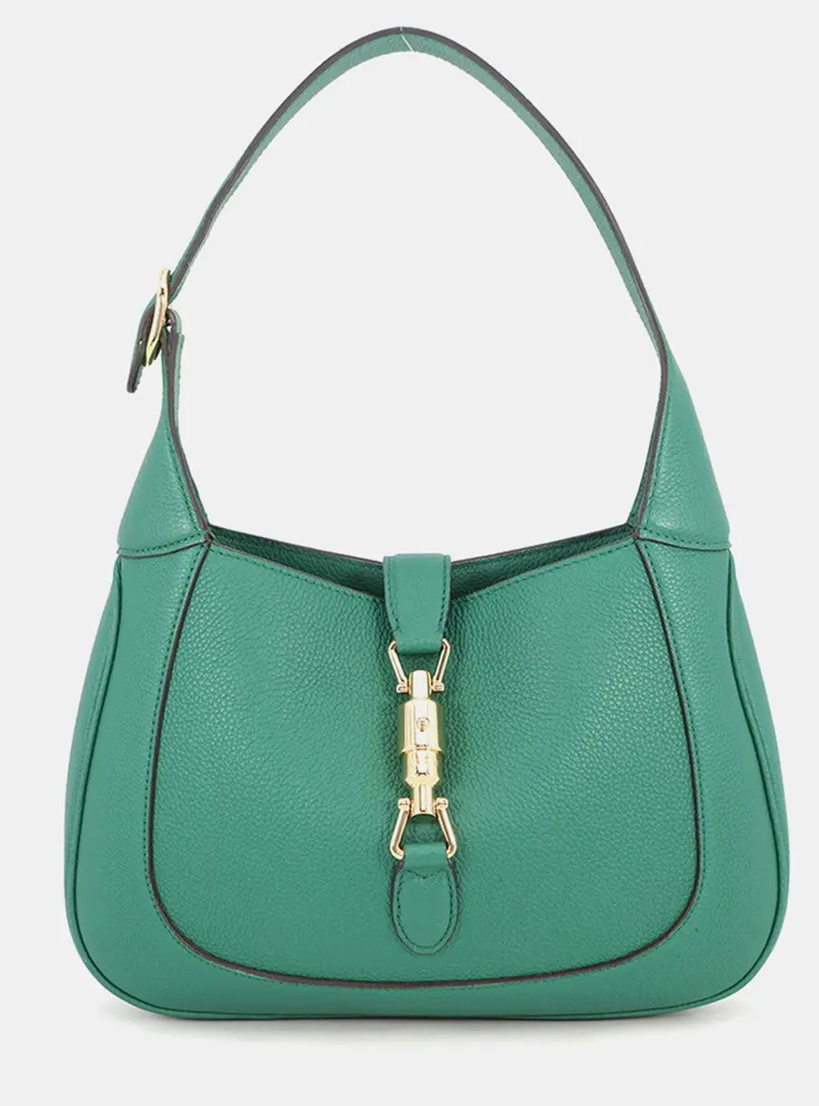 Gucci Jackie 1961 Small Green Calfskin Leather Hobo Bag