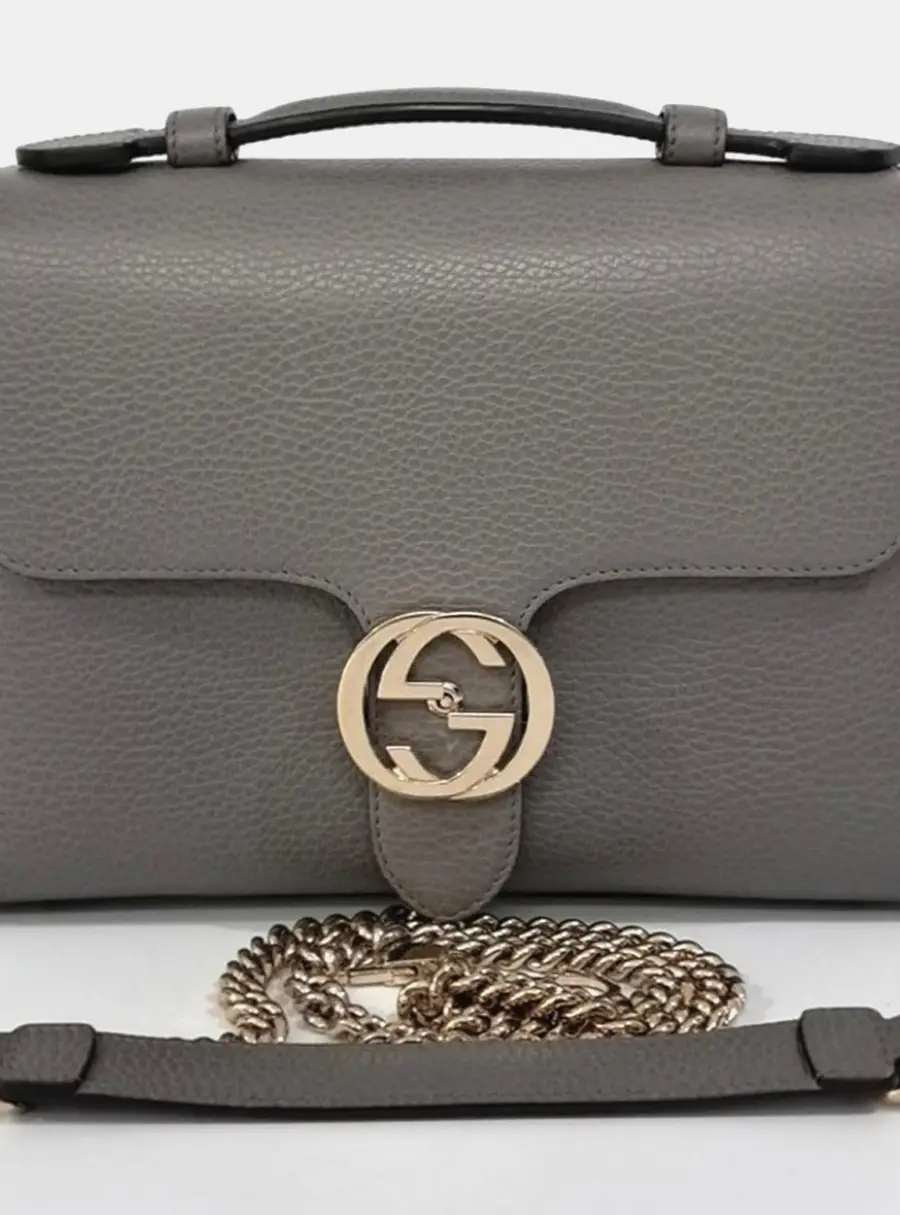 Gucci Multicolor Leather Interlocking Top Handle Tote and Shoulder Bag