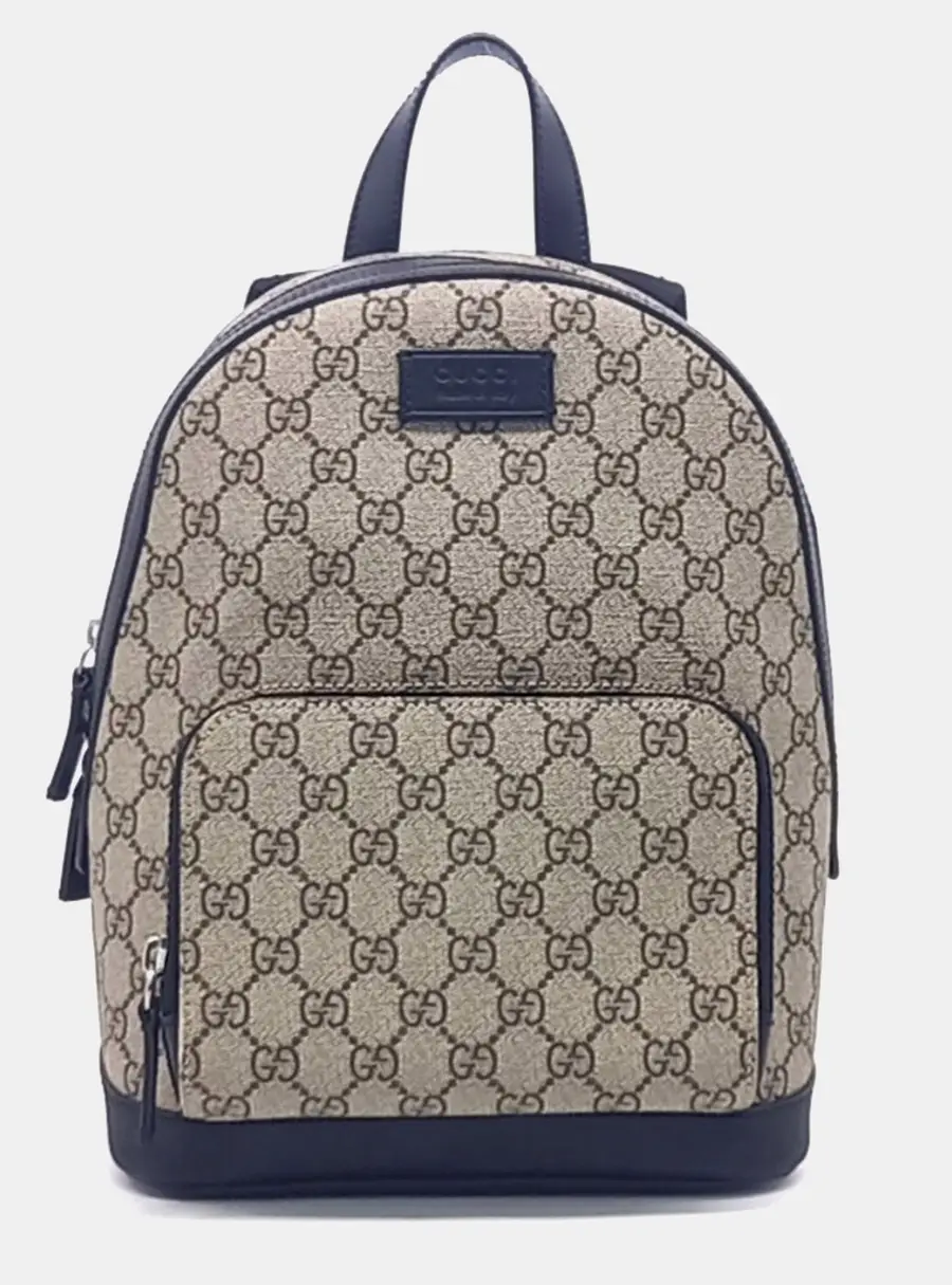 Gucci Beige Black PVC Backpack (429020)