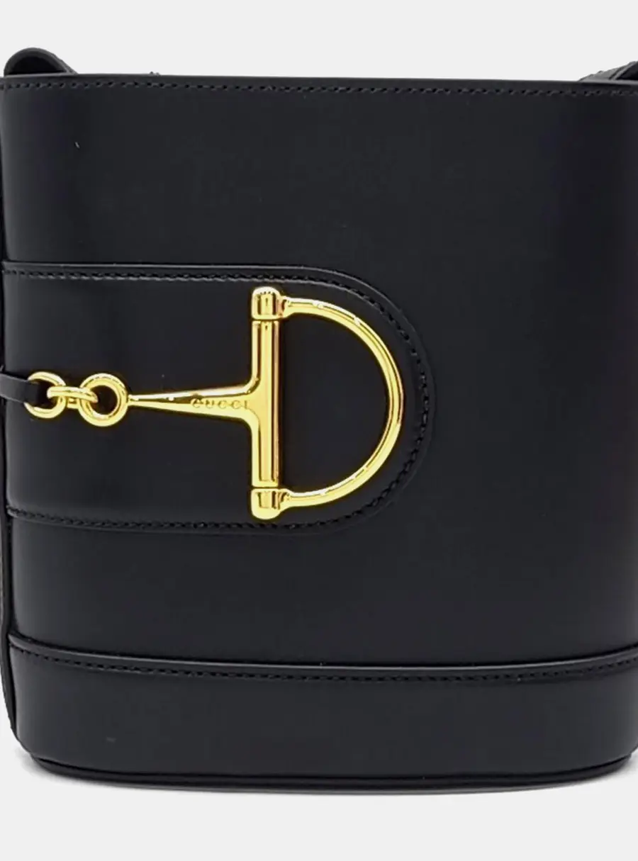 Gucci Gucci 73 Small Black Leather Bucket Bag