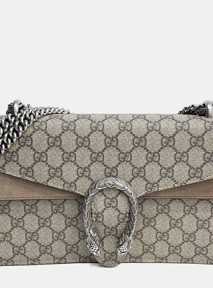 Gucci Dionysus Beige Canvas Chain Shoulder Bag (400249)