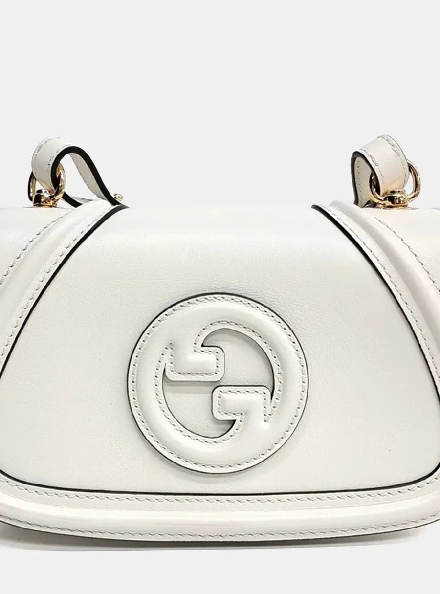 Gucci White Leather Blondie Mini Shoulder Bag