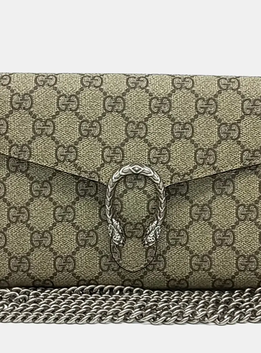Gucci Beige PVC Dionysus Mini Chain Bag (401231)