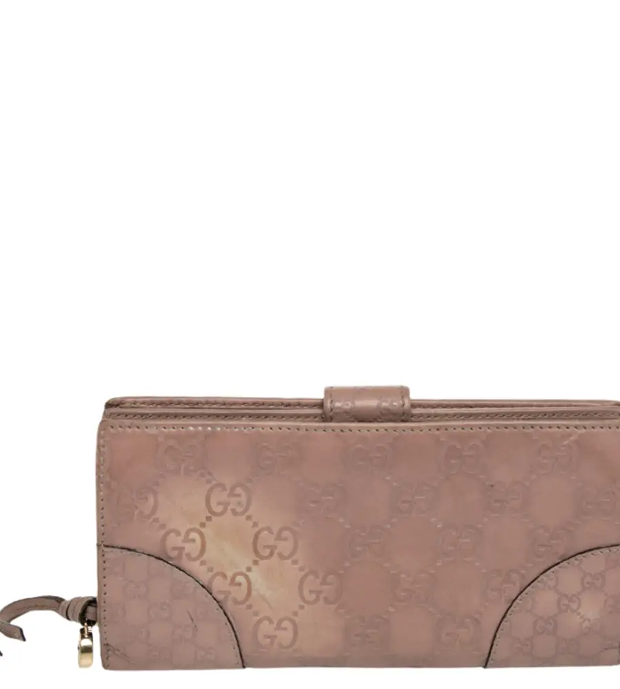 Gucci Beige Guccissima Leather Bree Bifold Wallet