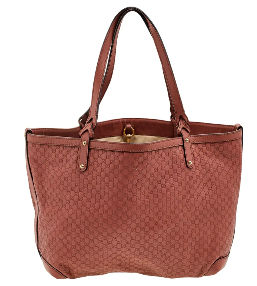 Gucci Rust Microguccissima Leather Bree Tote