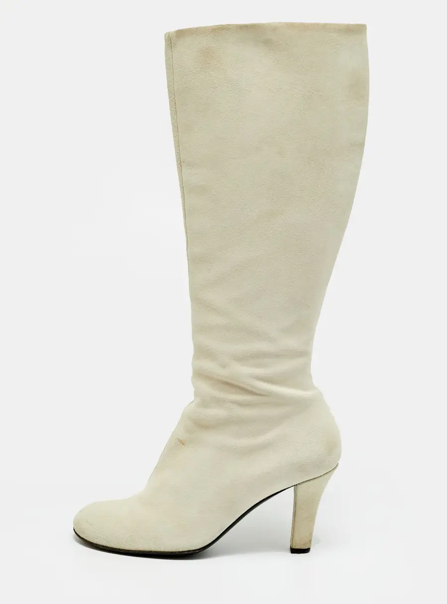Gucci Size 39 Grey Suede Knee Length Boots