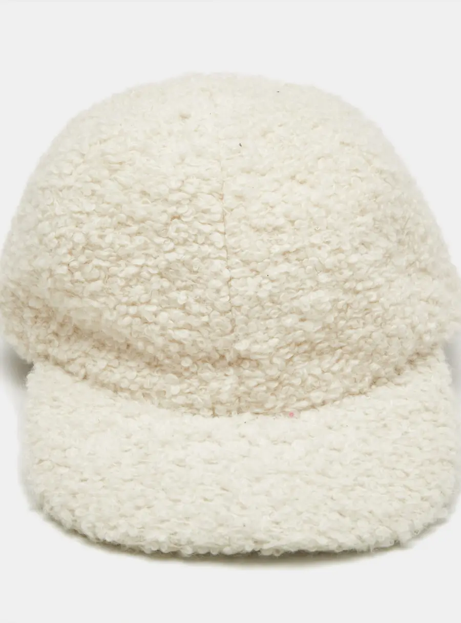 Gabriela Hearst Ivory Boucle Baseball Cap M