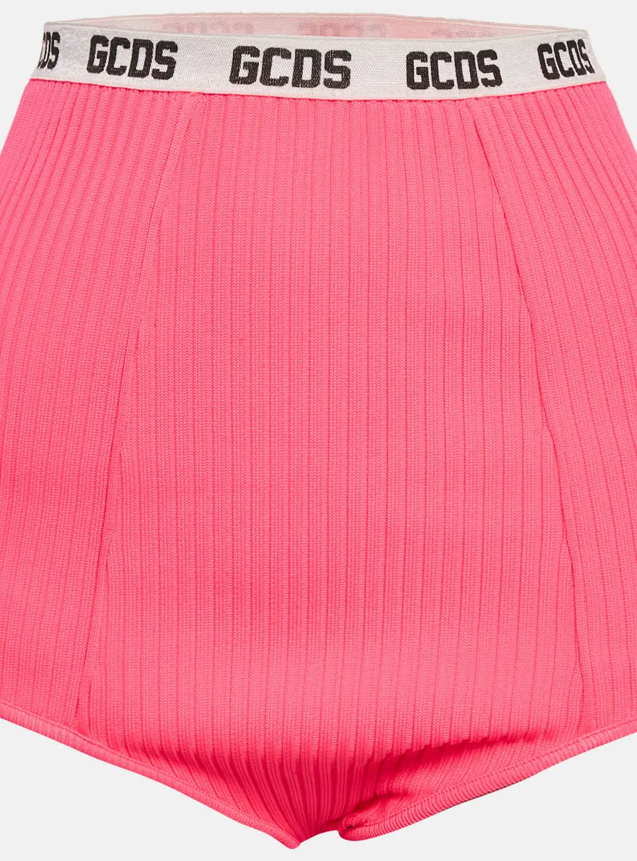 GCD Neon Pink Rib Knit Panties Shorts S
