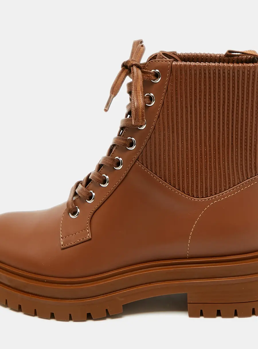 Gianvito Rossi Martis Size 36.5 Brown Leather Combat Boots