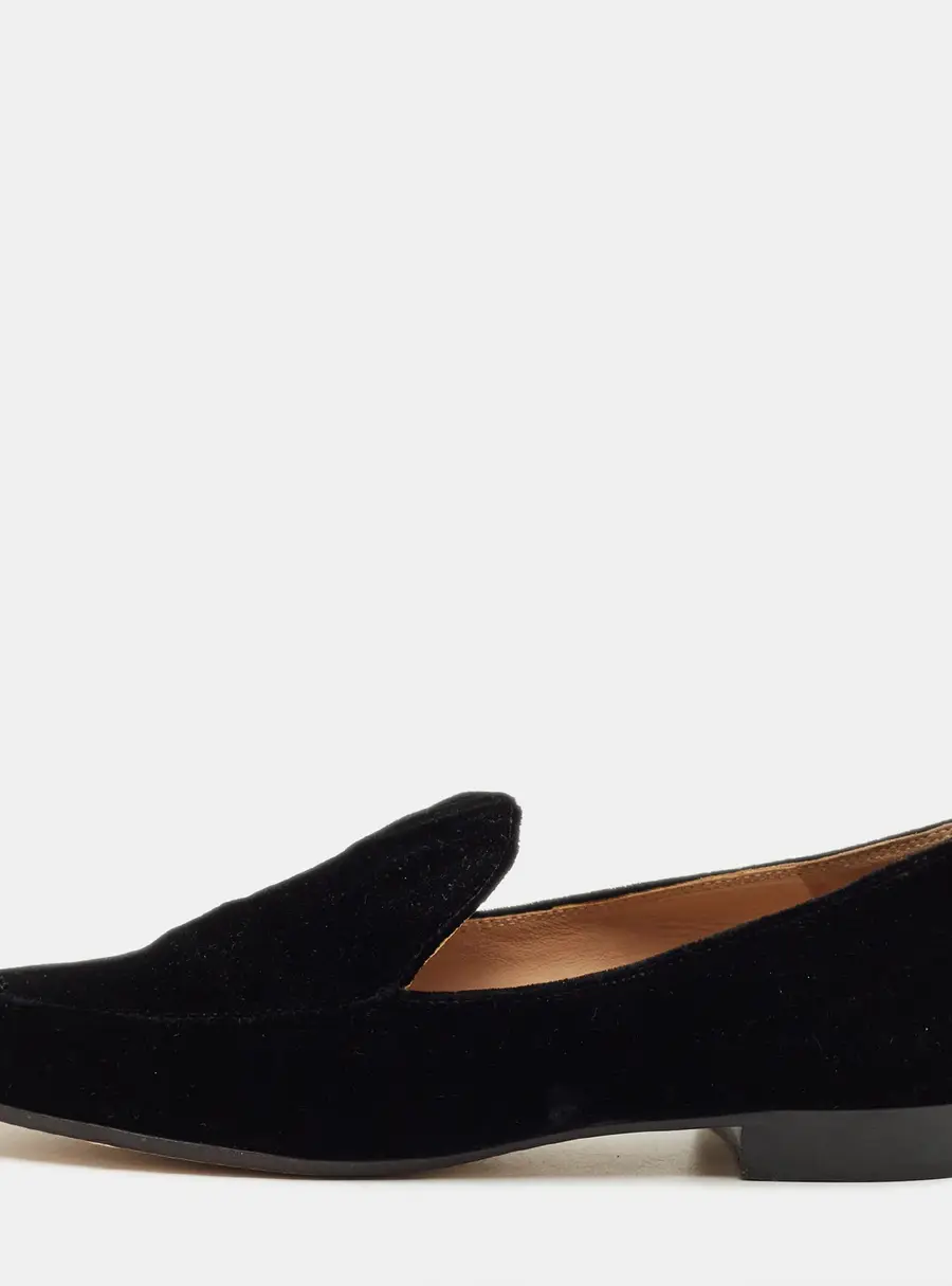Gianvito Rossi Black Velvet Marcel Loafers Size 36