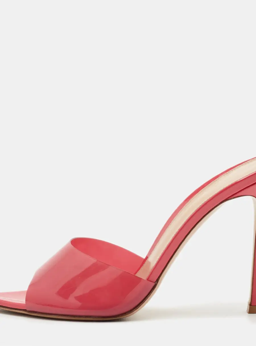 Gianvito Rossi Elle Size 38.5 Pink PVC Slide Sandals