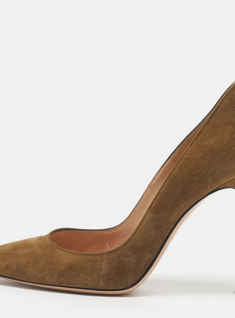 Gianvito Rossi Gianvito 105 Size 36.5 Green Suede Pumps