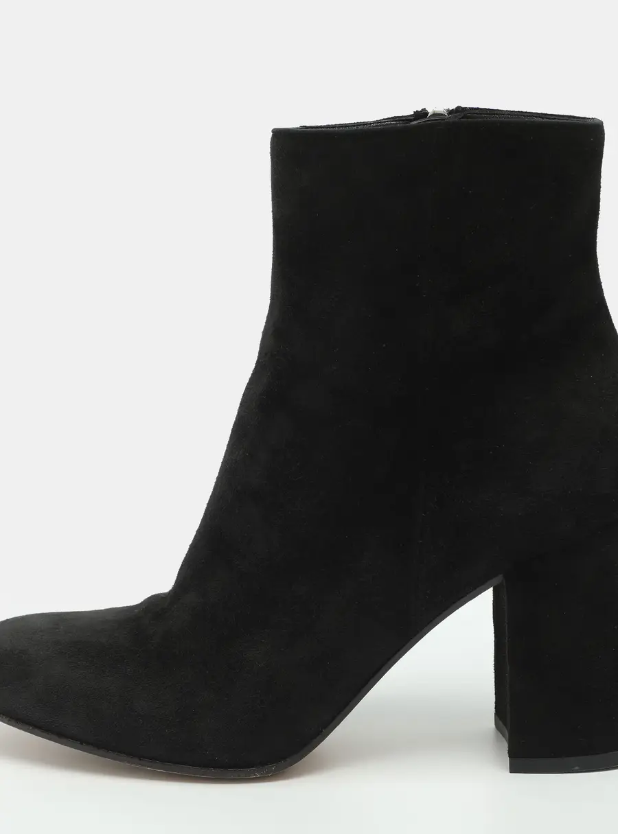 Gianvito Rossi Size 38.5 Black Suede Ankle Length Boots